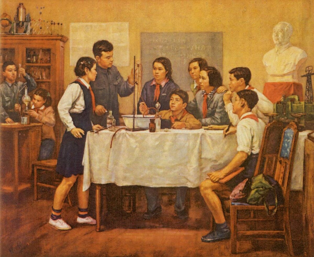     Чжан Вэн-синь. В молодые годы (во дворце пионеров). 1950-е