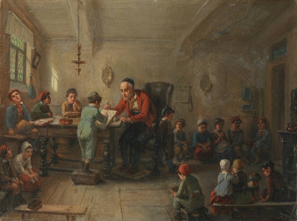     Мориц Даниэль Оппенгейм. Хедер (начальная еврейская школа). 1878   
undefined