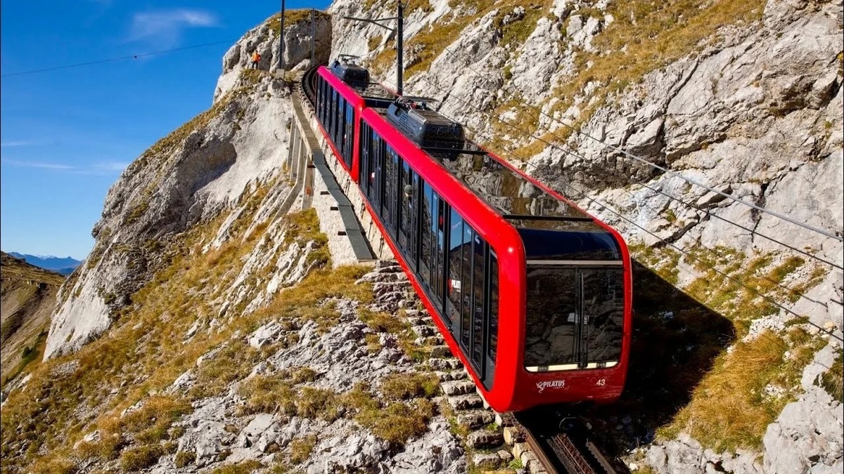 Железная дорога Пилатусбан в Швейцарии