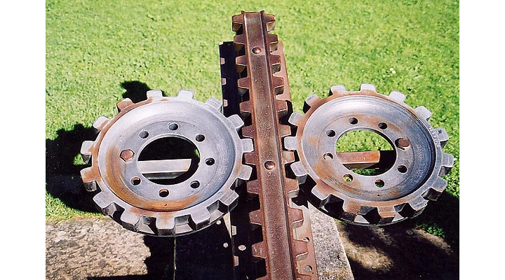 Колёса зубчатой железной дороги системы Locher