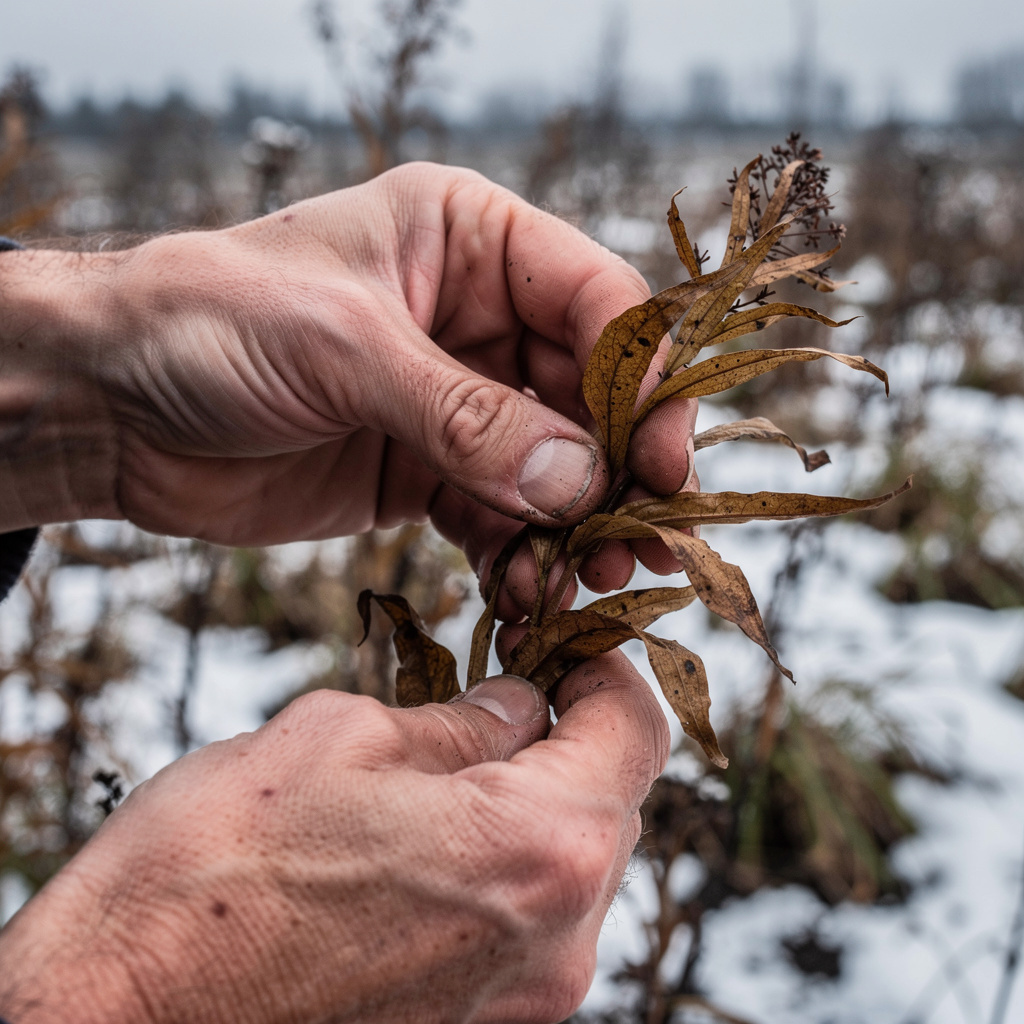 Сбор кучу в Якутии - после первых заморозков листья приобретают особые свойства.