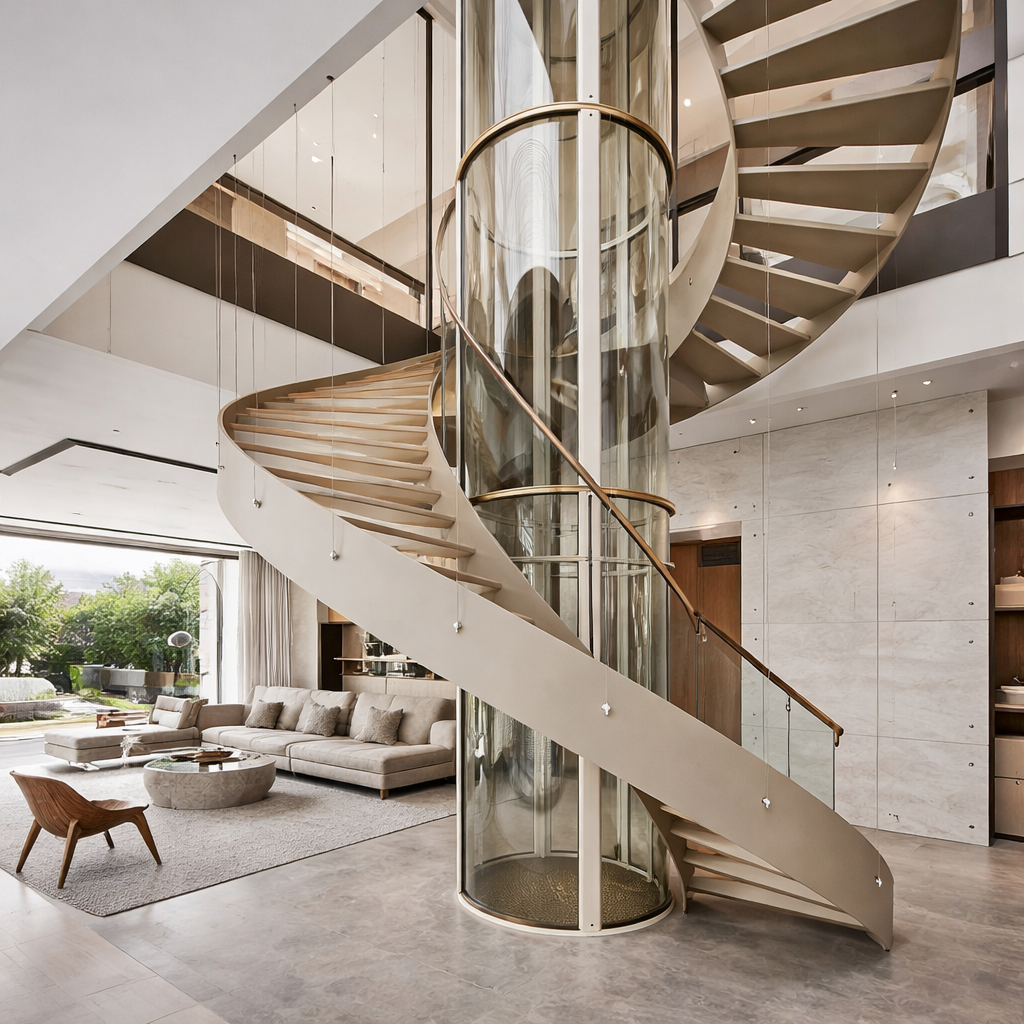 Гнутое стекло для лестниц