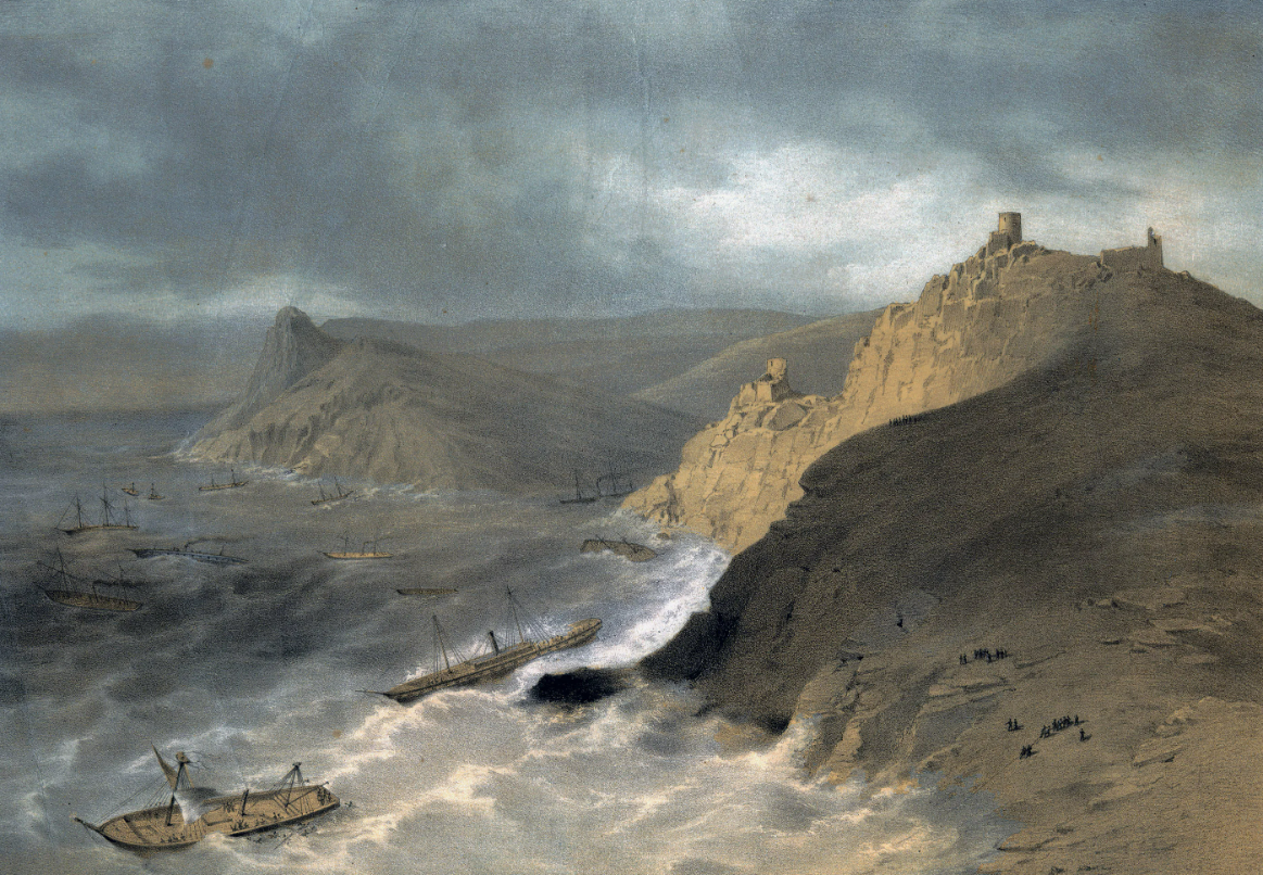 Буря у Балаклавского порта. 14 ноября 1854 г. Сайт:  https://pastvu.com/p/1320953
