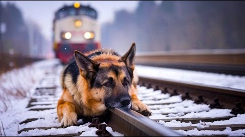 Поезд приближался, а собака лежала на рельсах. Спасла её девушка Анна. А что произошло дальше тронуло всех до глубины души