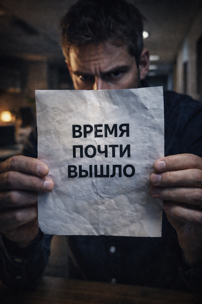 Начальник попросил меня задержаться на работе на 10 минут