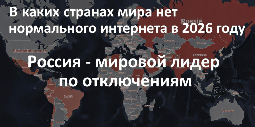 В каких странах мира нет нормального интернета в 2026 году. Россия - мировой лидер по отключениям