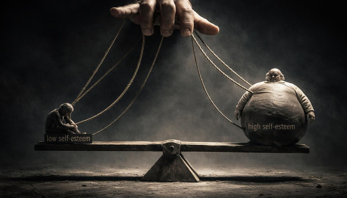 Заниженная и завышенная самооценка – не противоположности, а две стороны одной медали. Обе зависят от внешних оценок, просто по-разному реагируют. Истинная свобода – в самоценности, которая не требует подтверждений.
