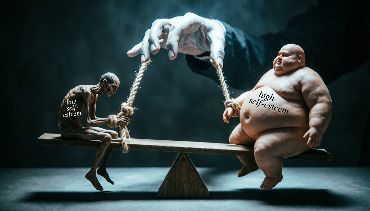 Заниженная и завышенная самооценка – не противоположности, а две стороны одной медали. Обе зависят от внешних оценок, просто по-разному реагируют. Истинная свобода – в самоценности, которая не требует подтверждений.