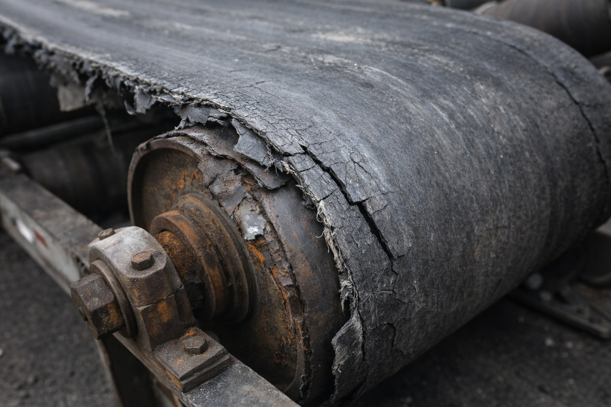 Когда на комплектующих экономят, проблемы начинают проявляться очень быстро — и это сразу отражается на барабане и конвейерной ленте.