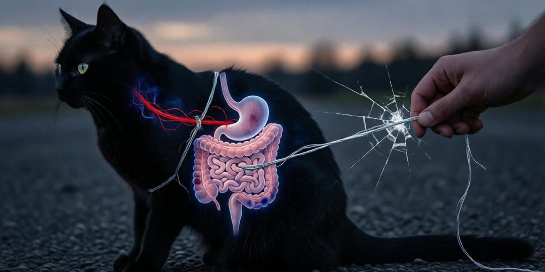 🩺 Код СЕКРЕТНАЯ ИНСТРУКЦИЯ: Миссия «Инородное тело»: Кот подавился ниткой. Вытягивать или везти к врачу?