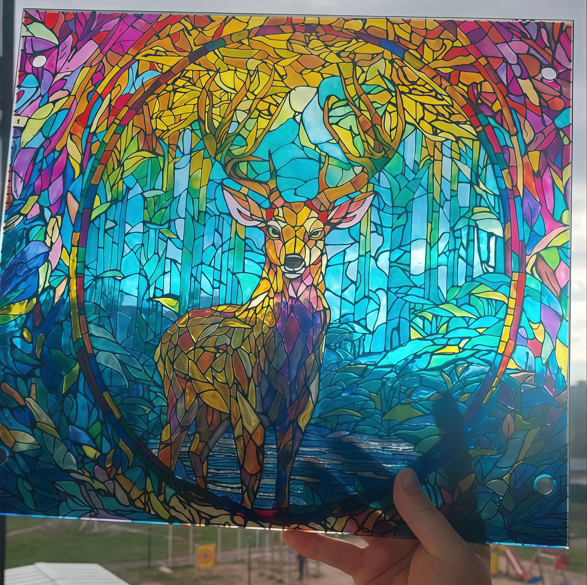    Девушка-геймер создала витраж на корпусе ПК. На это ушло два месяца