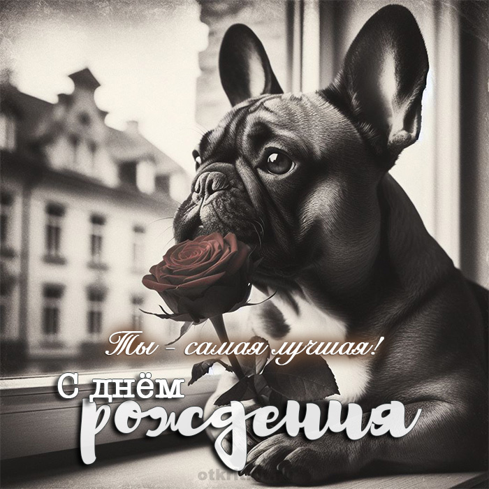 Ты - самая лучшая. Прикольная открытка С днем рождения женщине