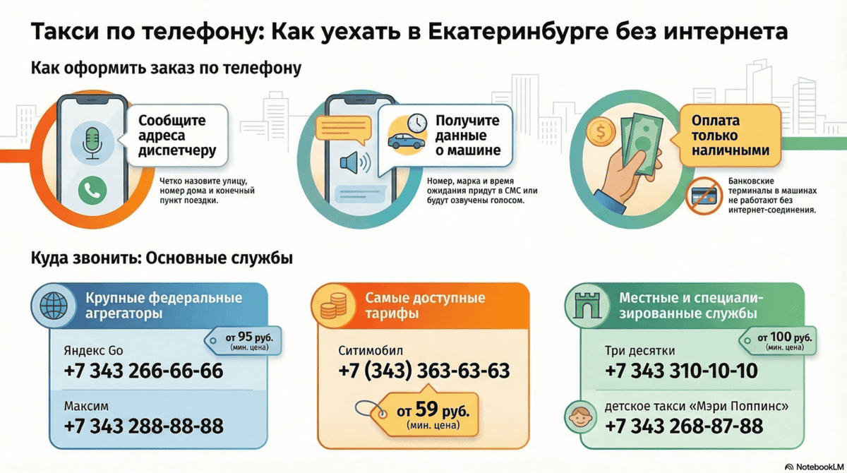 Шпаркалка по вы вызову такси в Екатеринбурге в 2026