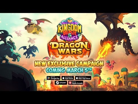 Дополнение "Dragon Wars" для игры Kingdom Rush 5: Alliance TD!