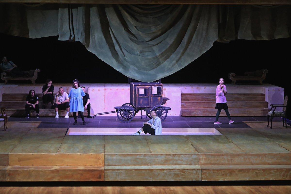 Эпизод репетиции спектакля "Онегин", 2026 г. Фото автора.