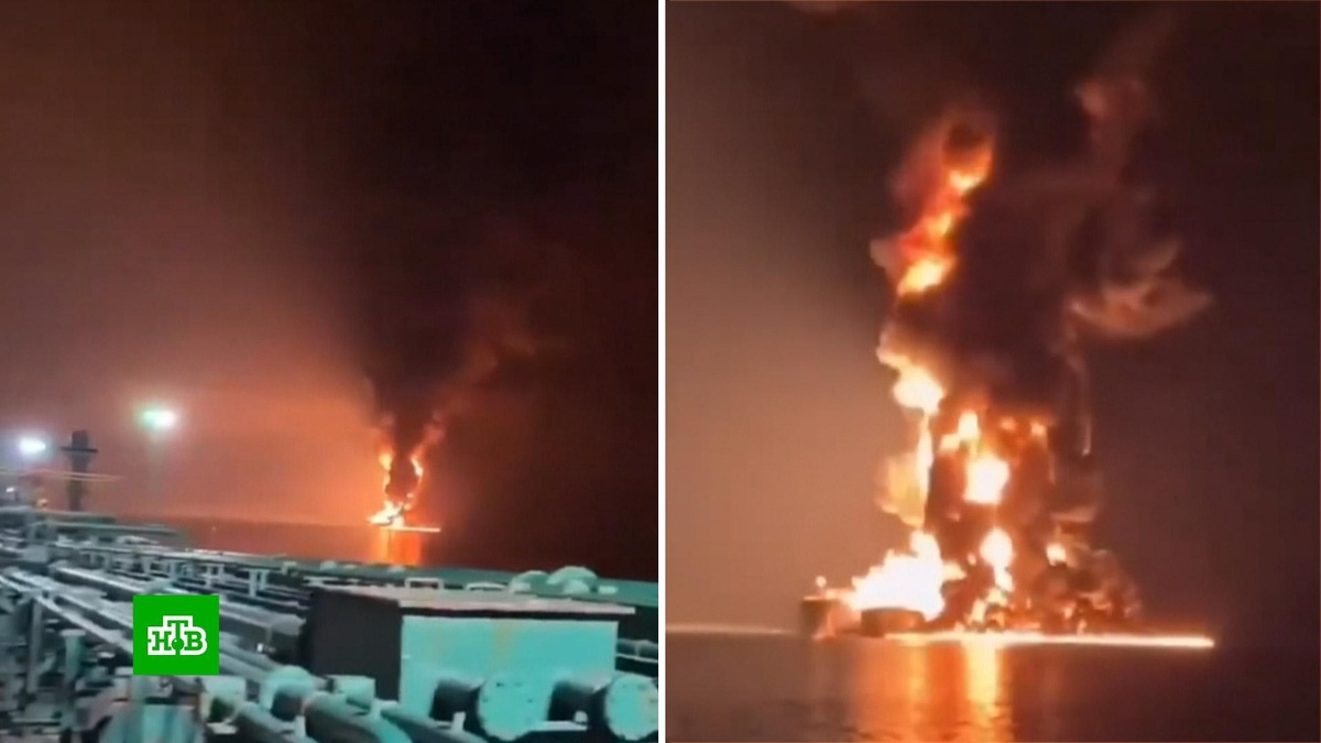    Американский танкер горит у берегов ОАЭ