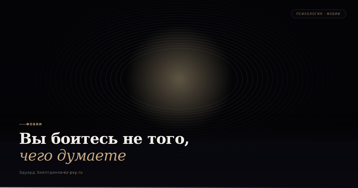 Вы боитесь не того, чего думаете. Я докажу это за 5 минут
