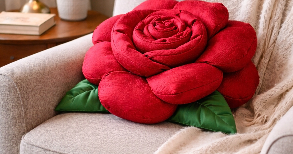 Как обыграть подушку-розу в интерьере: 3 стильных приема