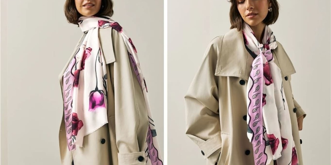 Способы стильно и красиво носить шёлковый платок этой весной