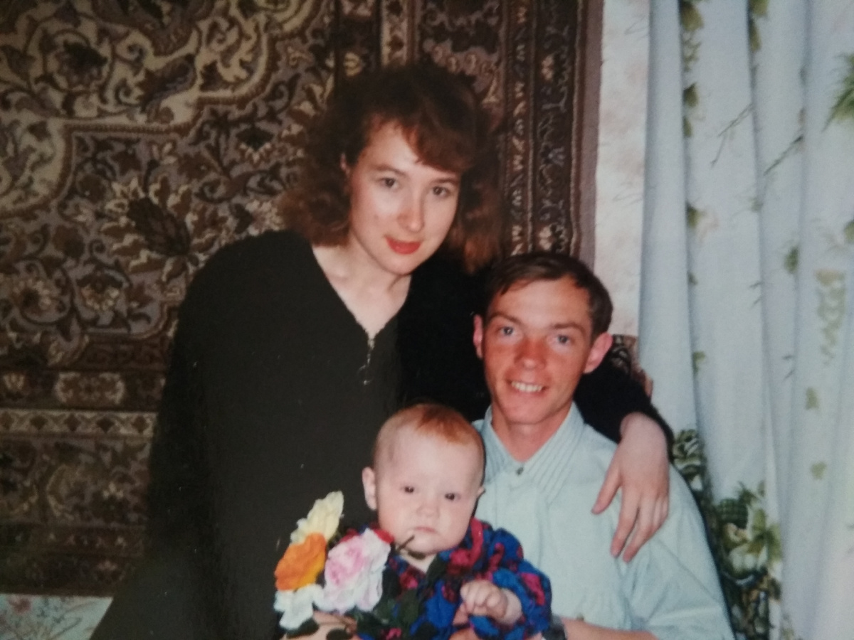 На фото я, муж Сергей и дочь Таня