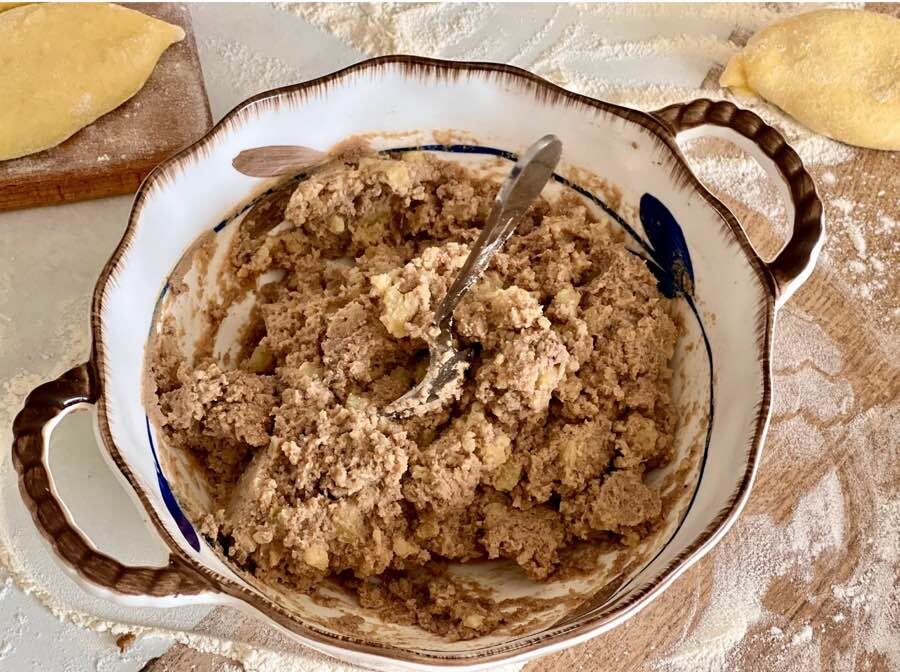 Начинка для пирожков с картошкой и печёнкой. 