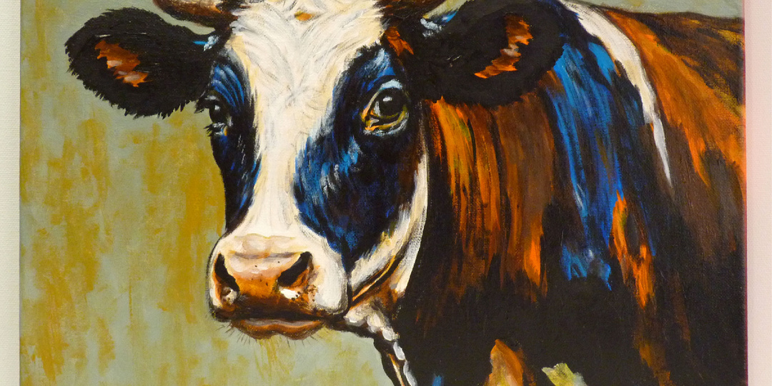 Картина "Телочка", акрил, холст