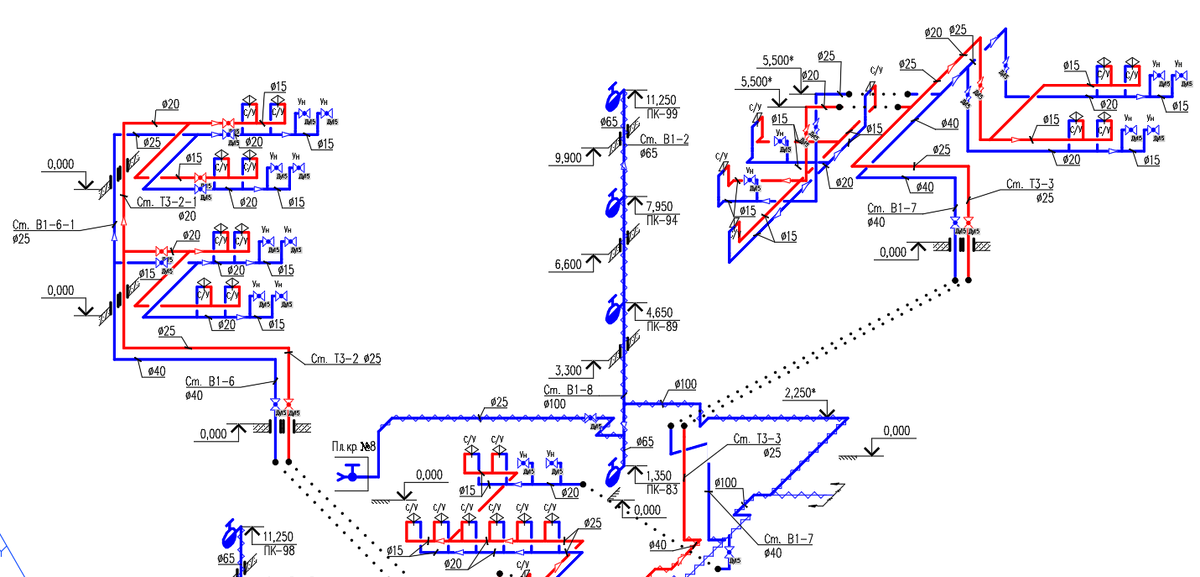 Фрагмент аксонометрии по результатам переработки в 2018