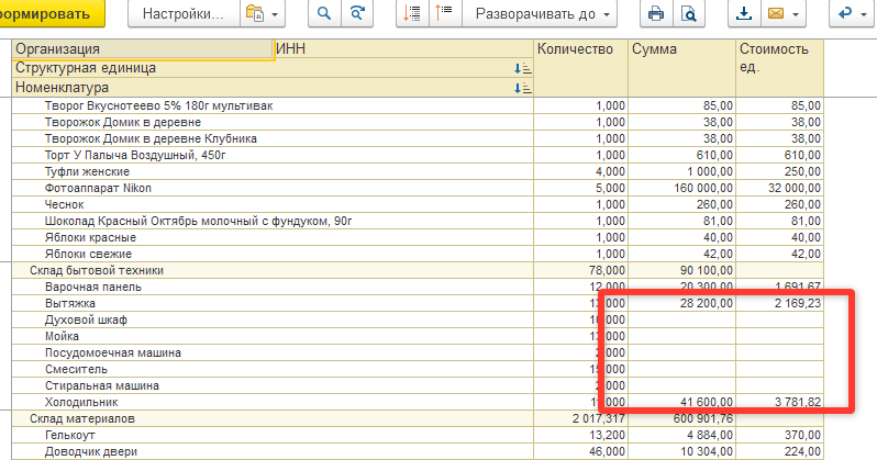 Нуелвые суммы