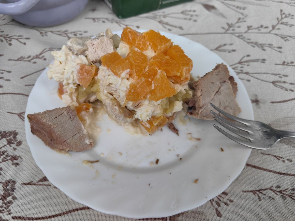 Салат от жены...