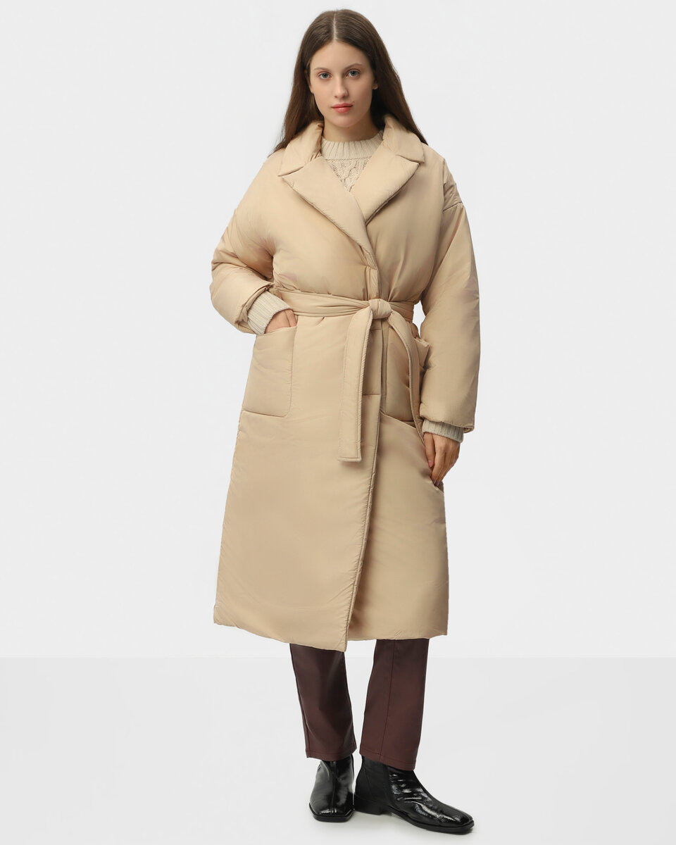 Пальто со съемным поясом (Артикул: 193877)
