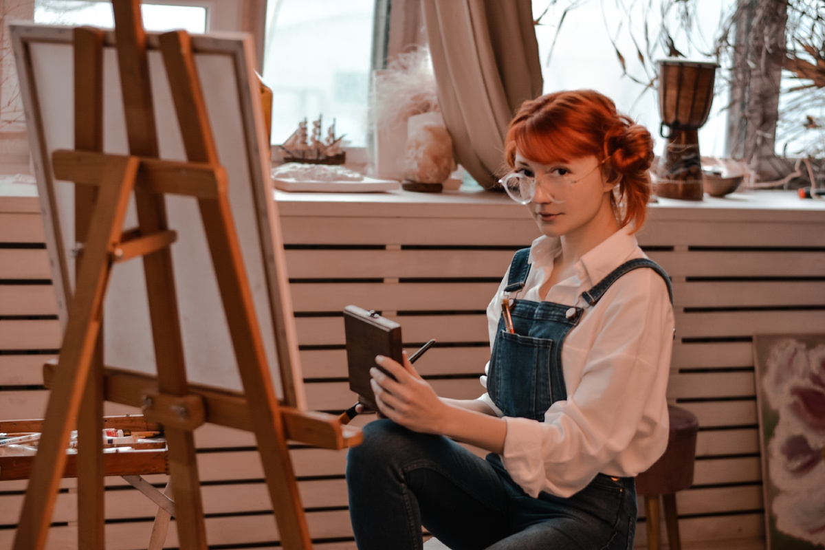 Художница за работой. 