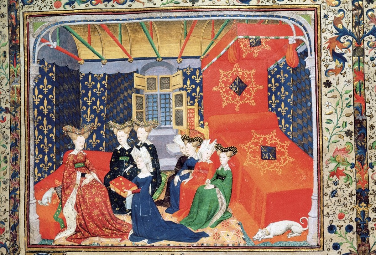 Предательница страны Изабелла Баварская с дочерьми. Иллюстрация любнзно подобрана постоянной читательницей канала