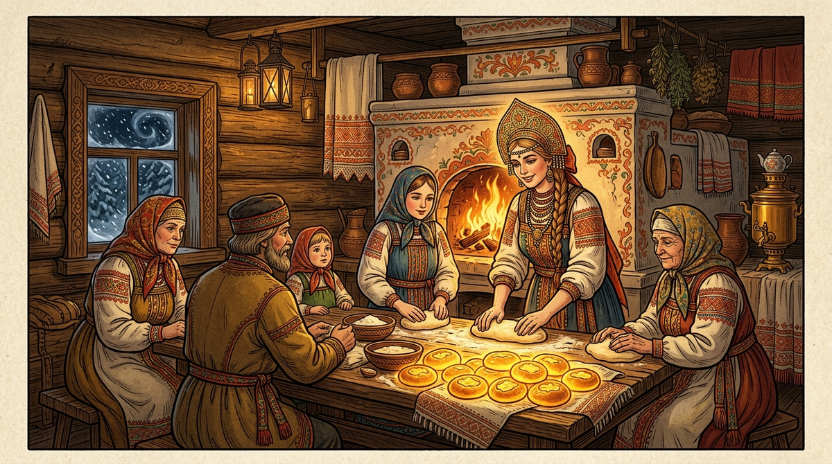 Легенда о солнечных шаньгах богини Зарни Ань