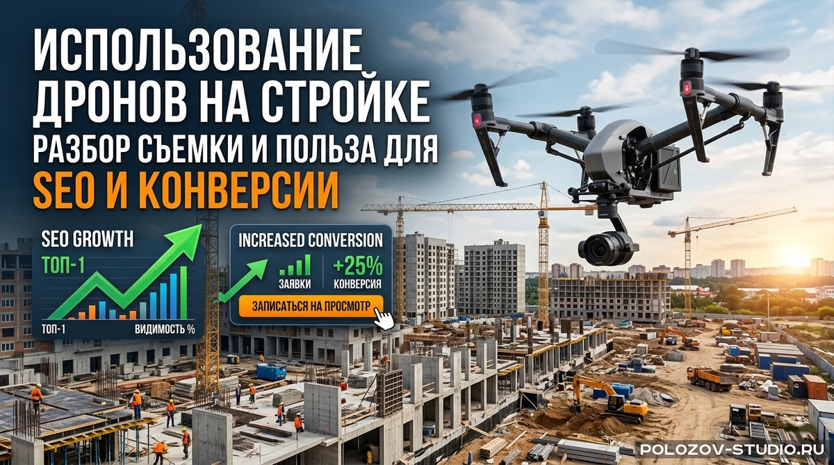 Разбор использования дронов для съемки объектов стройки: польза для SEO и конверсии