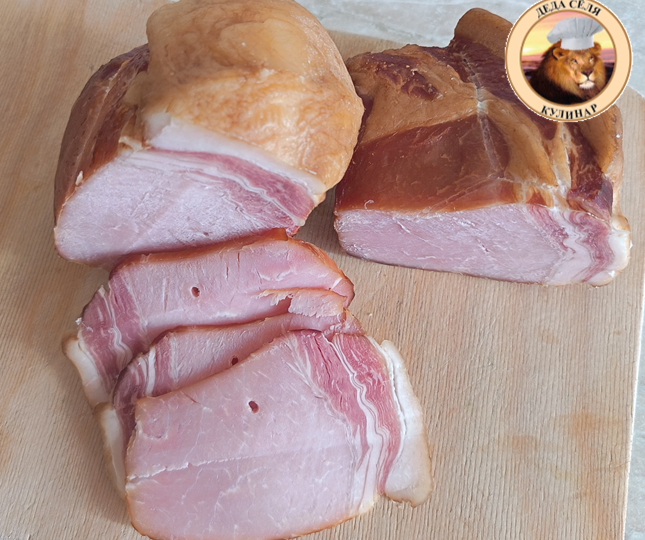 Корейка свиная копчено-вареная.