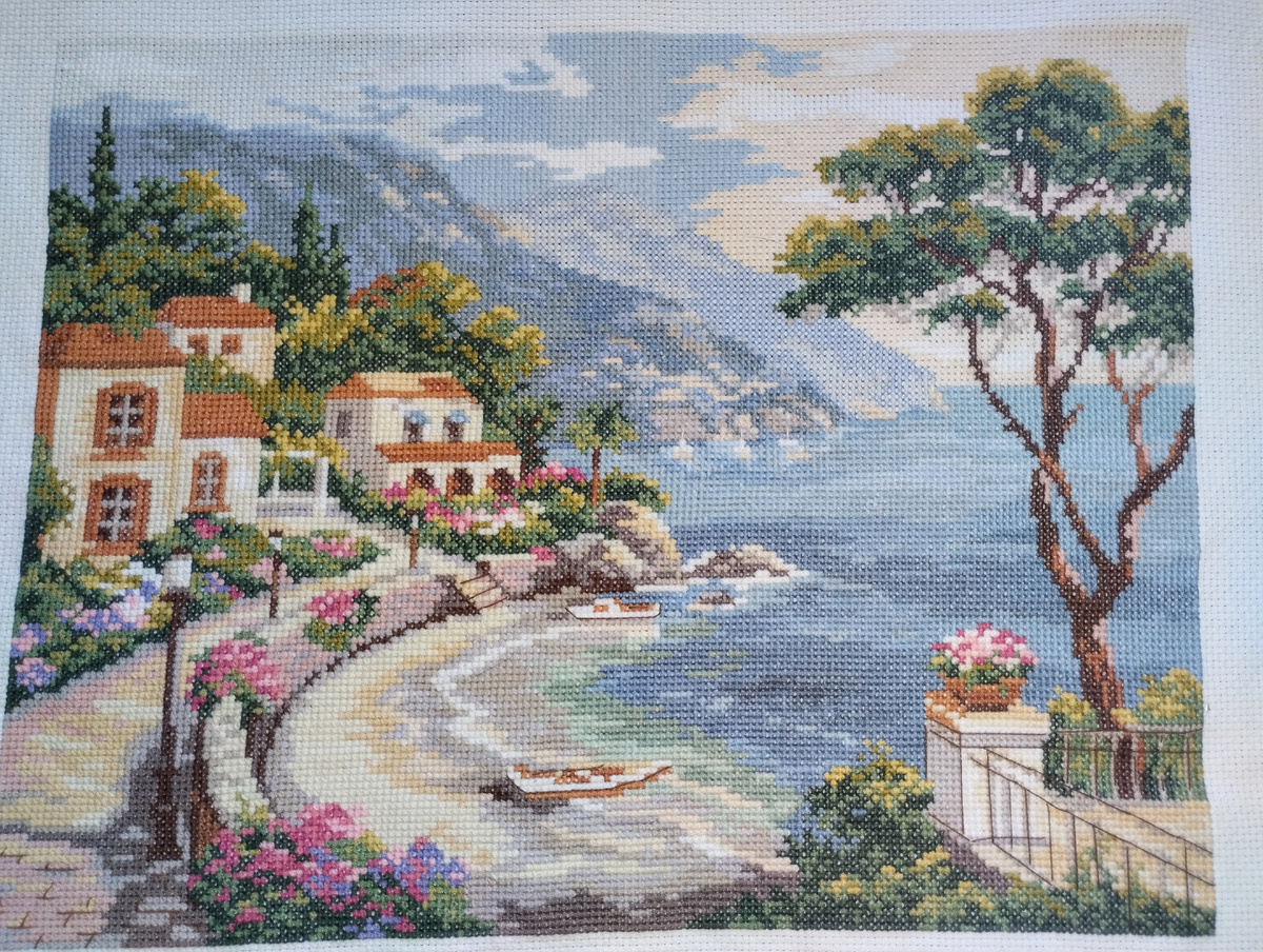 Алиса 3-02 "Южный берег" 32х25 см на аиде 14