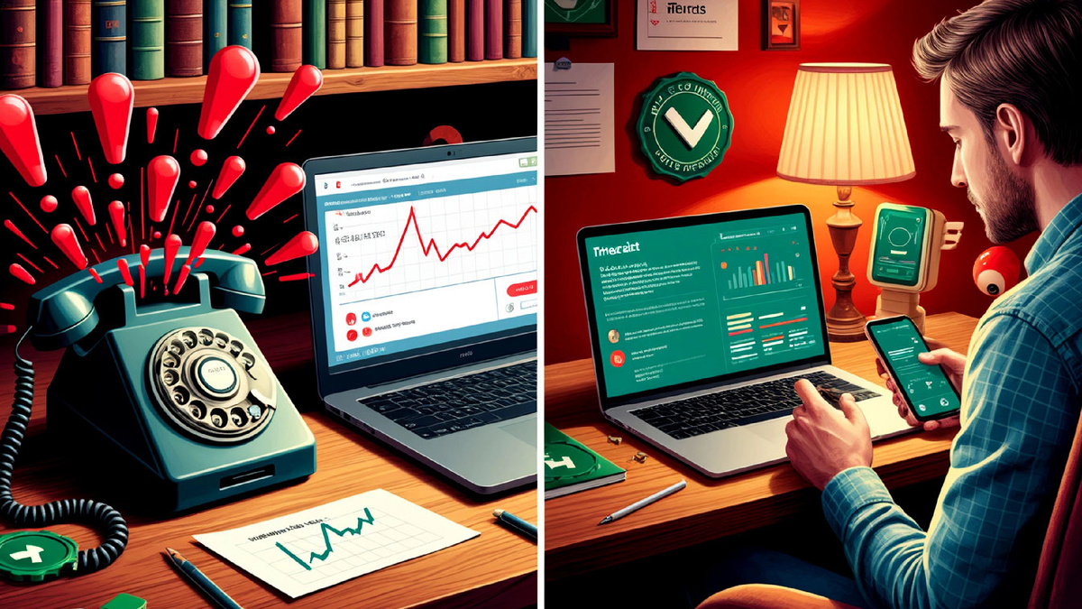 Слева — страх и беспомощность перед назойливыми звонками. Справа — уверенность и знание своих прав. От паники до спокойствия — один шаг. И этот шаг — закон.

