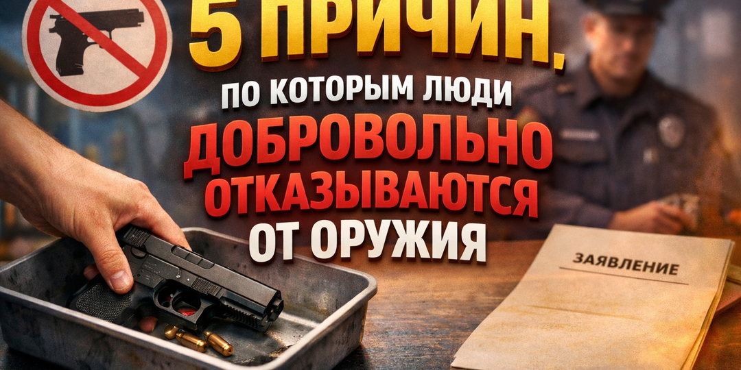 5 причин, по которым люди добровольно отказываются от оружия