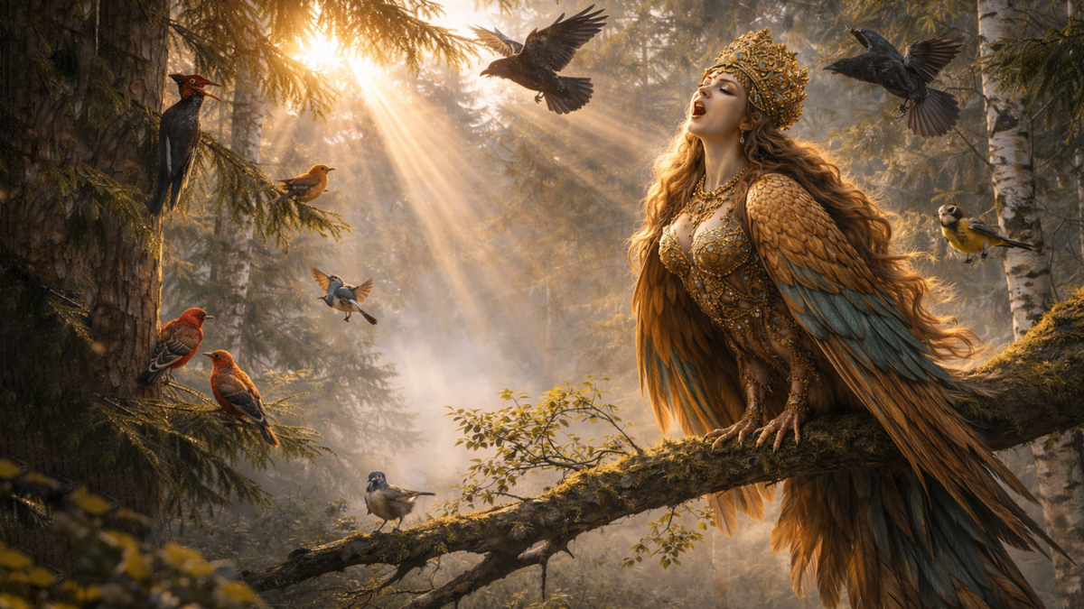 Авторская иллюстрация «Алконост»