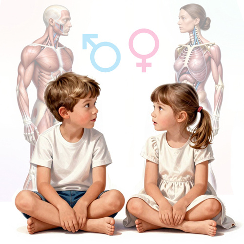 Формирование сексуальности. Осознание гендерных различий и пробуждение интереса к устройству тела.