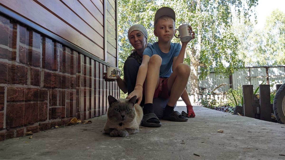 Кирилл, я и Мурзик. 