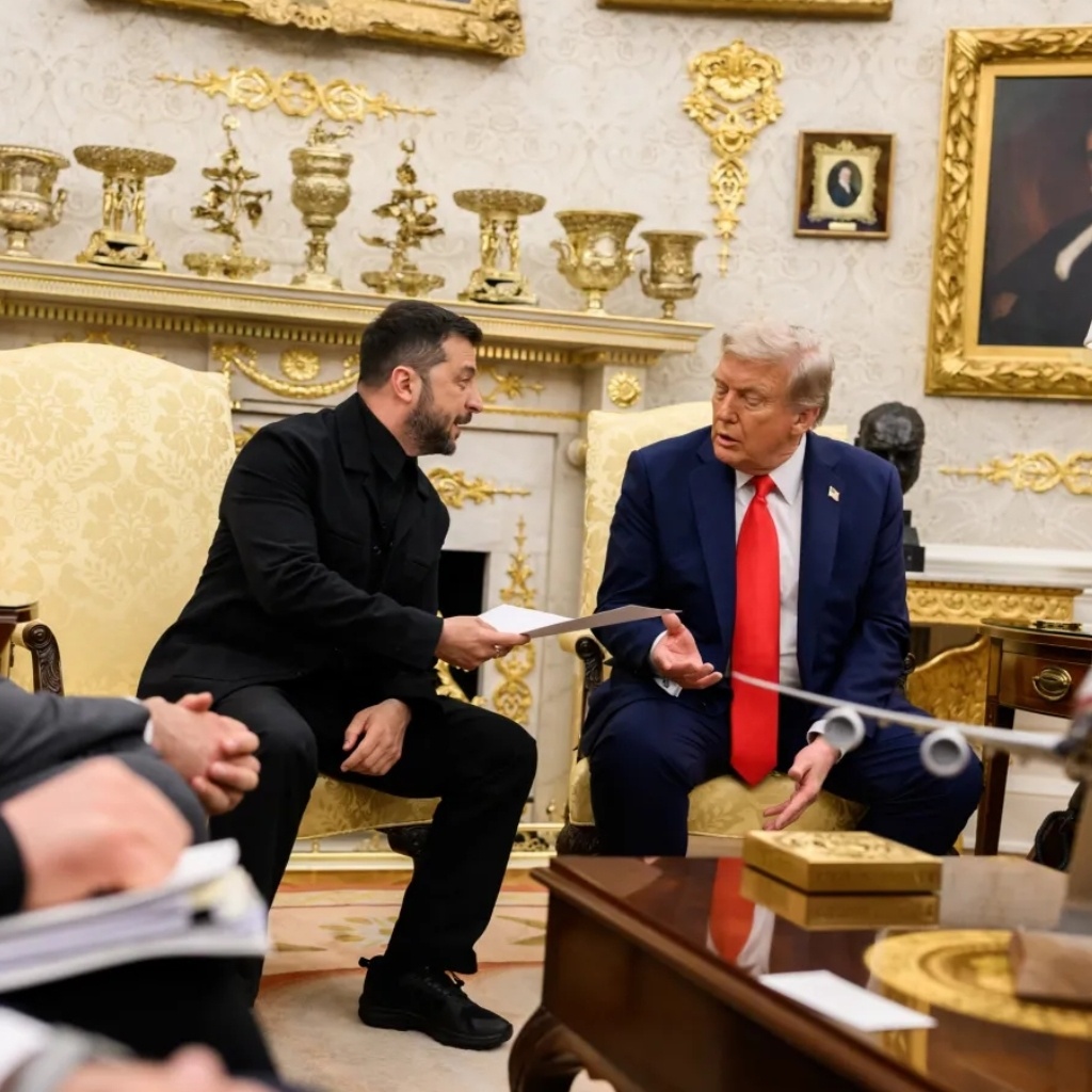 Владимир Зеленский и Дональд Трамп в Белом доме