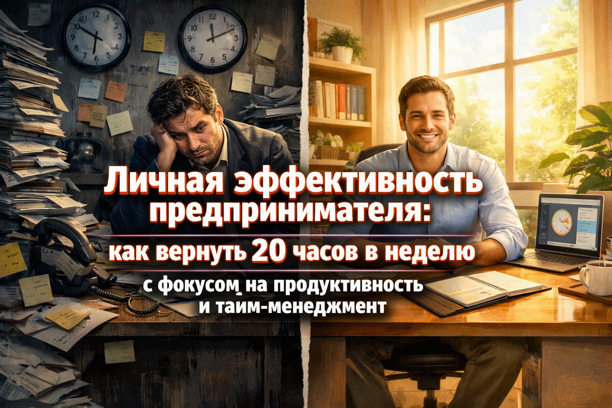    Хотите вернуть 20 часов в неделю? Узнайте, как повысить эффективность и продуктивность в бизнесе с помощью тайм-менеджмента и правильного планирования! Артём Качанов