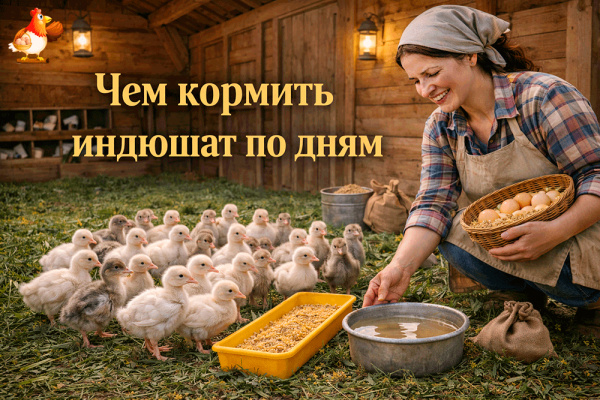 Чем кормить индюшат по дням 🦃🥣 подробное меню и нормы (чтобы росли “как танки”, а не “как грустные пельмешки”) 😄