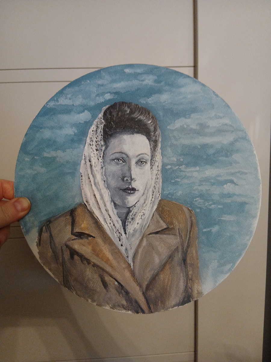Портрет акварелью 🎨 на холсте