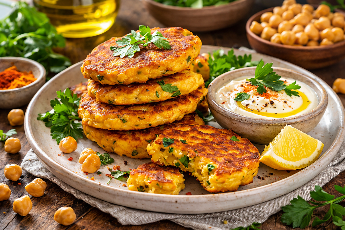 Нутовые оладьи