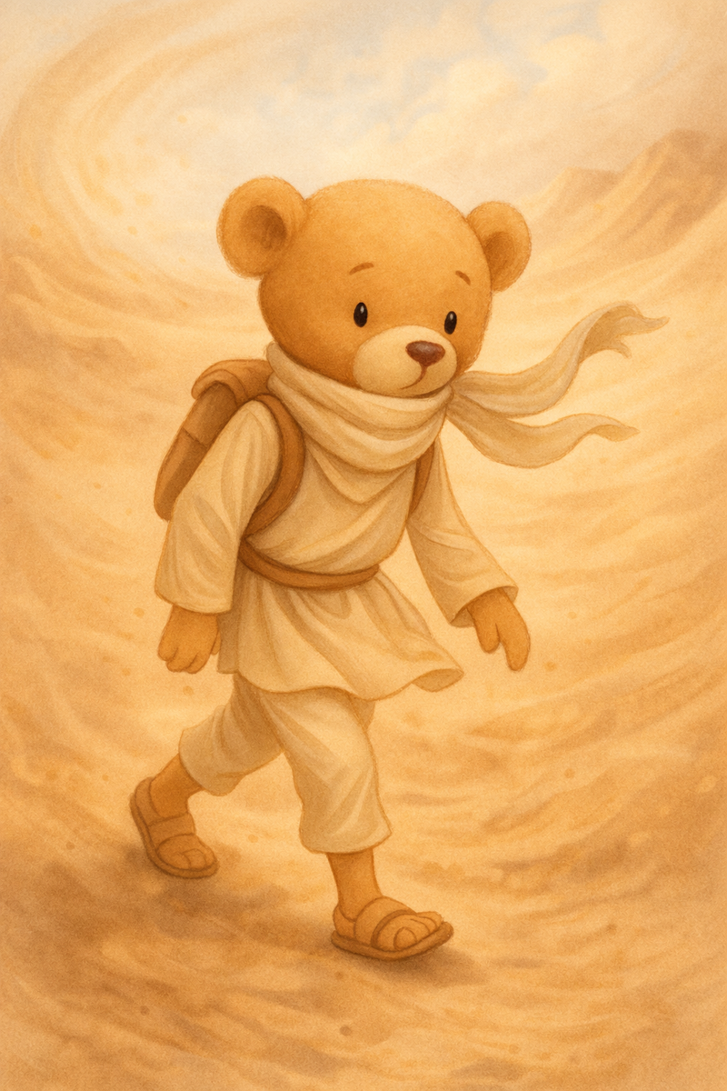 Мишель пробирается через бурю