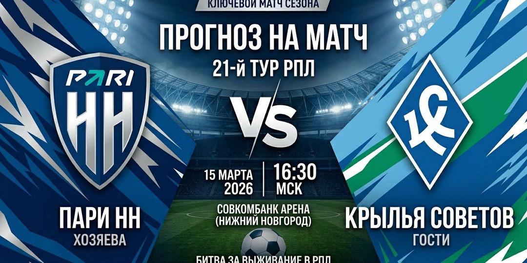 Пари НН - Крылья Советов. Кто победит 15 марта 16.30