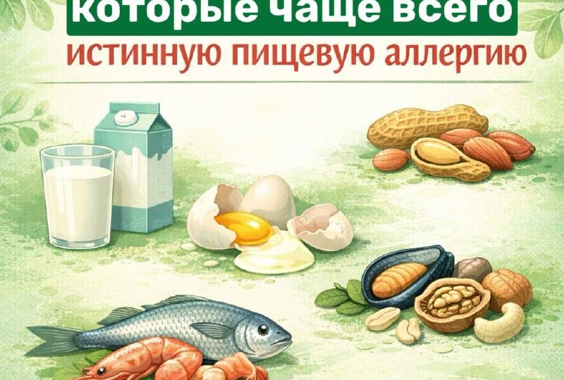 ✅Топ-5 продуктов, которые чаще всего вызывают истинную пищевую аллергию
