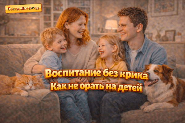 Воспитание без крика 😅👨‍👩‍👧 как перестать орать, когда “они опять!”, и начать воспитывать так, чтобы работало (с юмором, примерами)